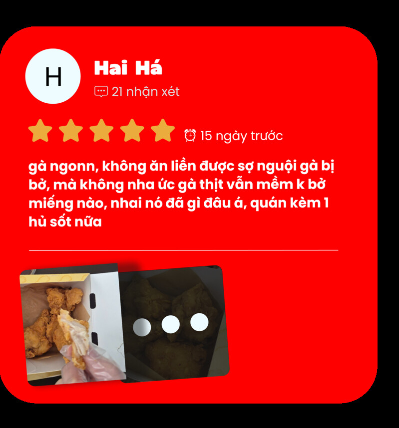 Customer review from Hai Ha