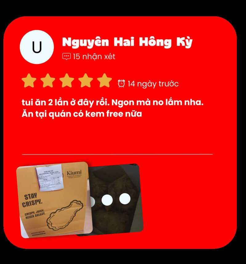 Customer review from Nguyen Hai Hong Ky